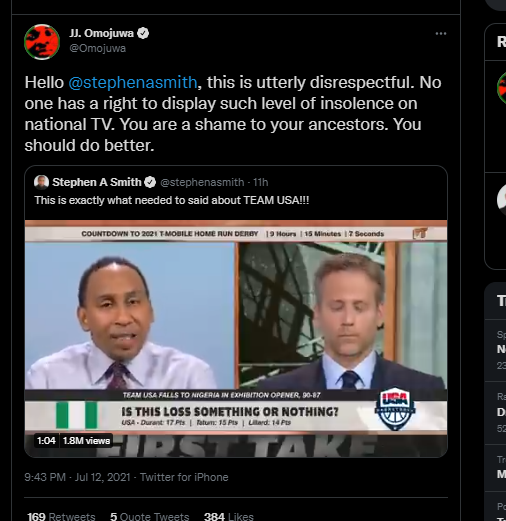 Omojuwa and Stephen A Smith