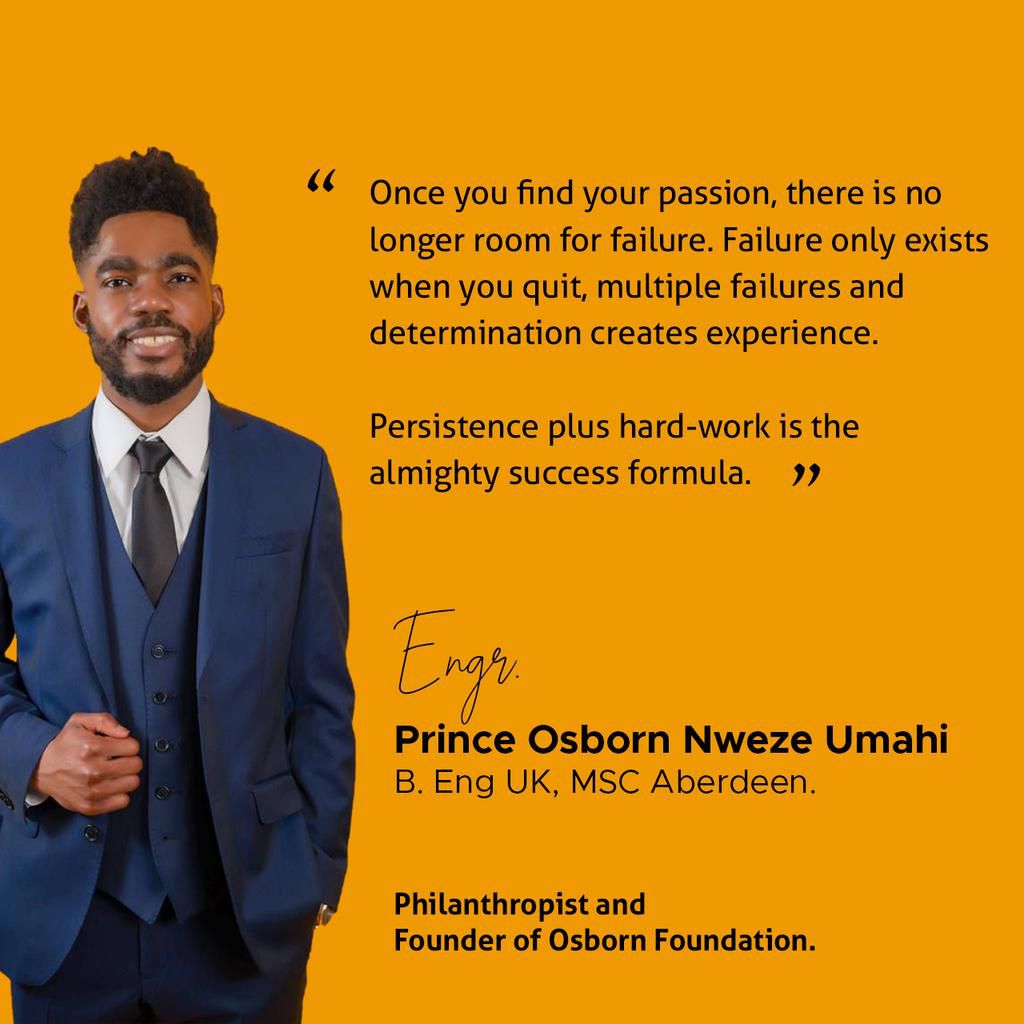 A graduate of Engineering from Surrey University who also holds an Msc from the University of Aberdeen, Umahi’s career is three-pronged. {Osborn Foundation}