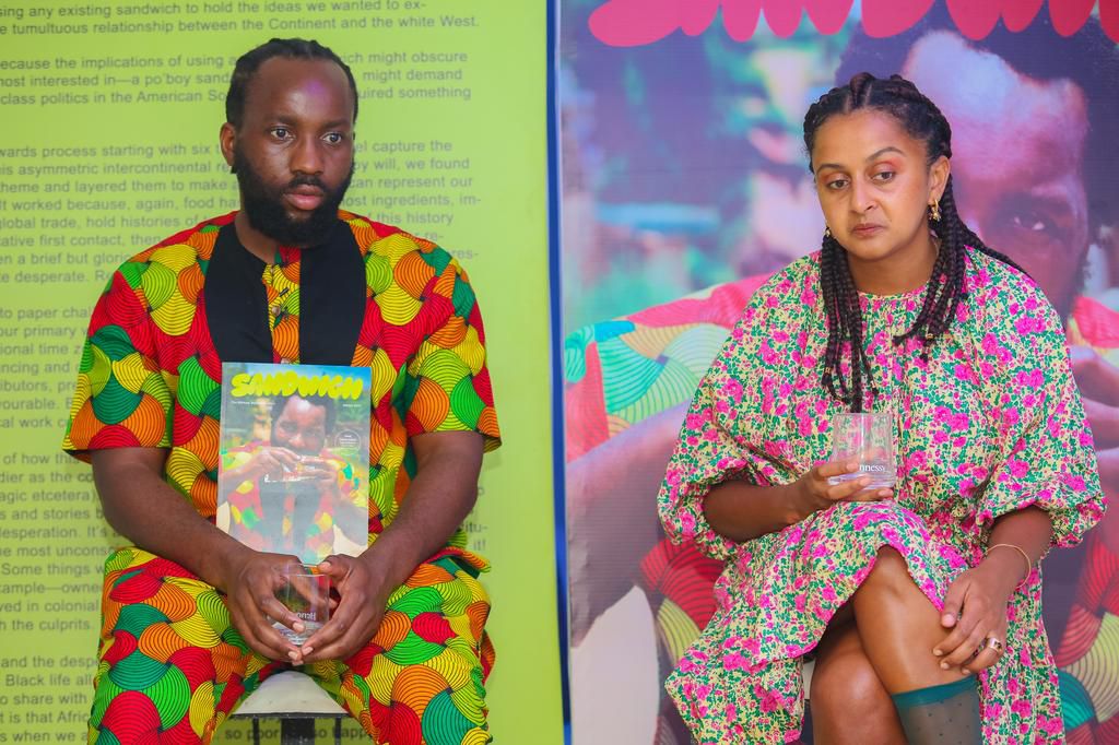 Tunde Wey and Ruth Gebreyesus, guest authors on the African Scramble edition of the Sandwich magazine [BukiHq]