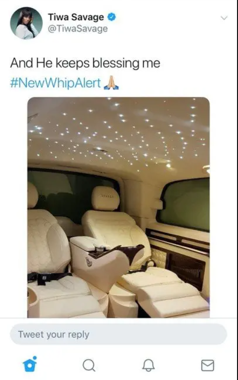 Tiwa Savage tweets. (KemiFilani)