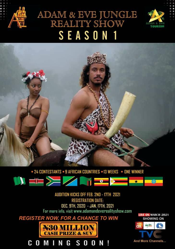 N30m and a new SUV up for grabs as new reality TV Show "Adam and Eve" launches.