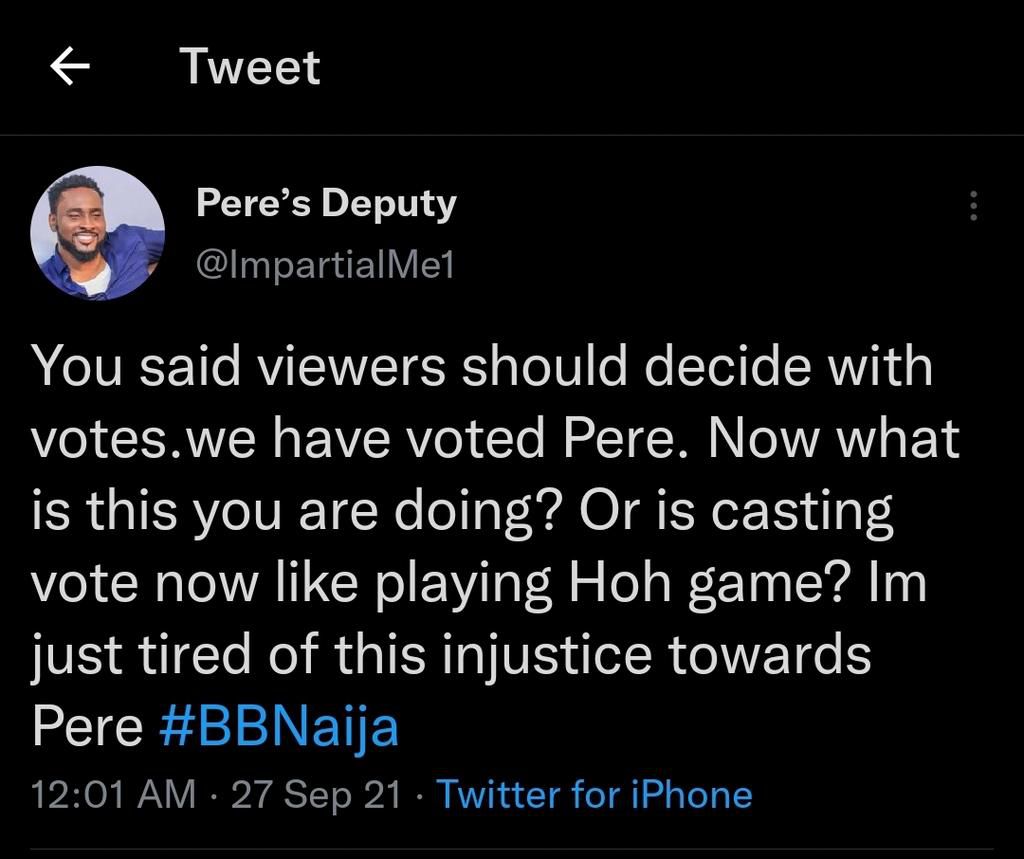 BBnaija Twitter reaction [Twitter]