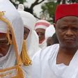 Former Kano State Governor, Senator Rabi'u Kwankwaso (Right) with his late father, Alhaji Musa Sale-Kwankwaso (Nigerian voice)