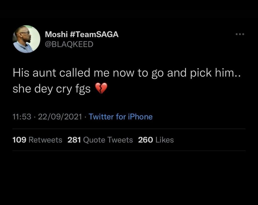 Saga Twitter reaction