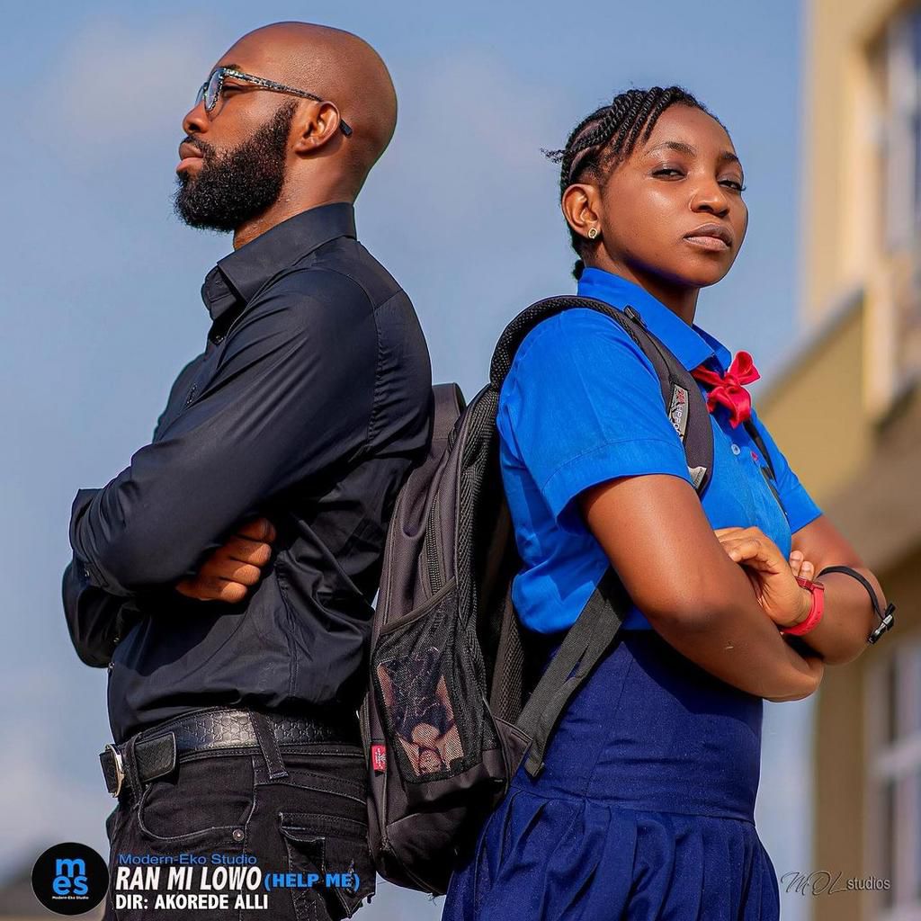 Akorede Alli and Omawunmi Dada on 'Ran Mi Lowo' set [Instagram/@akoredealli]