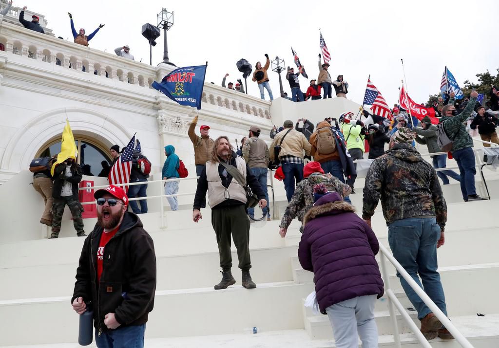 Pro-Trump protesters storm the U.S. Capitol during a rally to contest the certification of the 2020 U.S. presidential election results by the U.S. Congress, at the U.S. Capitol Building in Washington, U.S, January 6, 2021.
