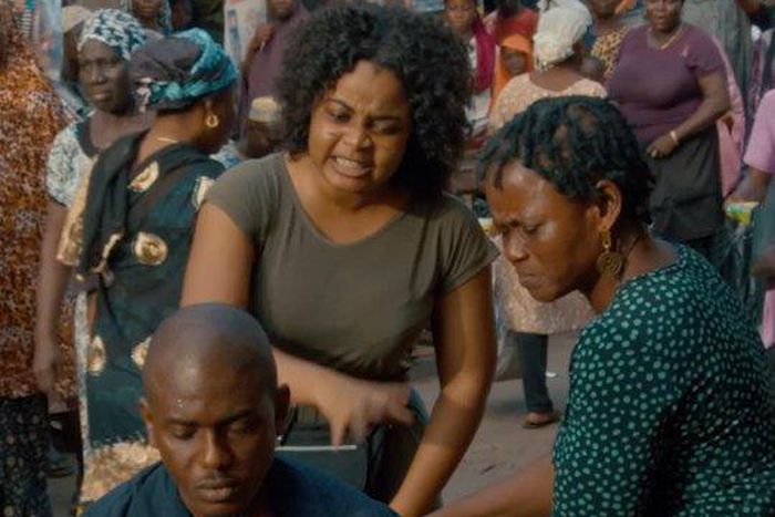 Timini Egbuson, Bimbo Ademoye in 'Breaded Life' movie [Instagram/@biodunstephen]