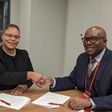 Director of Communication, United Kingdom Ministry of Justice, Dr Andrea Charles-Fidelis and president, Jose Foundation, Dr Martins Abhulimhen after signing a Memorandum of Understanding (MoU) to fight Gender Based Violence (GBV) in London