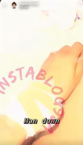 Regina Daniels back in the hospital