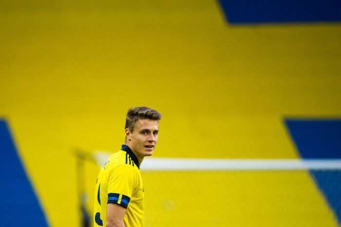 Sweden will bring in stricter Covid-19 measures after Mattias Svanberg (pictured) and Dejan Kulusevski tested positive