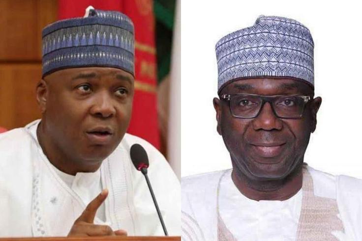 Former Senate President, Dr Bukola Saraki and Governor of Kwara state, AbdulRahman AbdulRazaq. [dailypost]