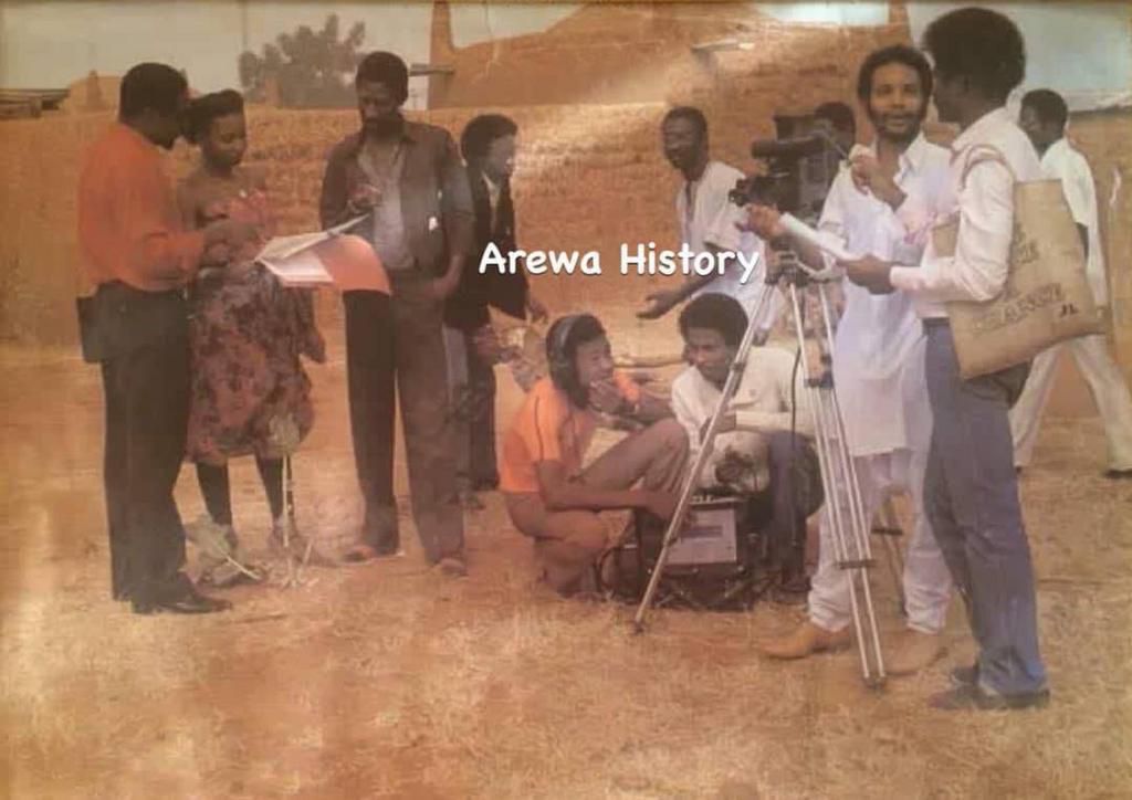 Sadiq Daba on the set of 'Cock Crow At Dawn' [Instagram/@dabasadiq]