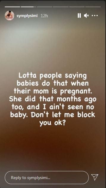Simi debunks the pregnancy rumours [Instagram/SymplySimi]