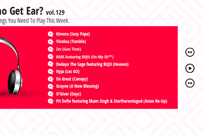 Who Get Ear Vol. 129: Here are the 10 Nigerian songs you need to play this week. (Pulse Nigeria)