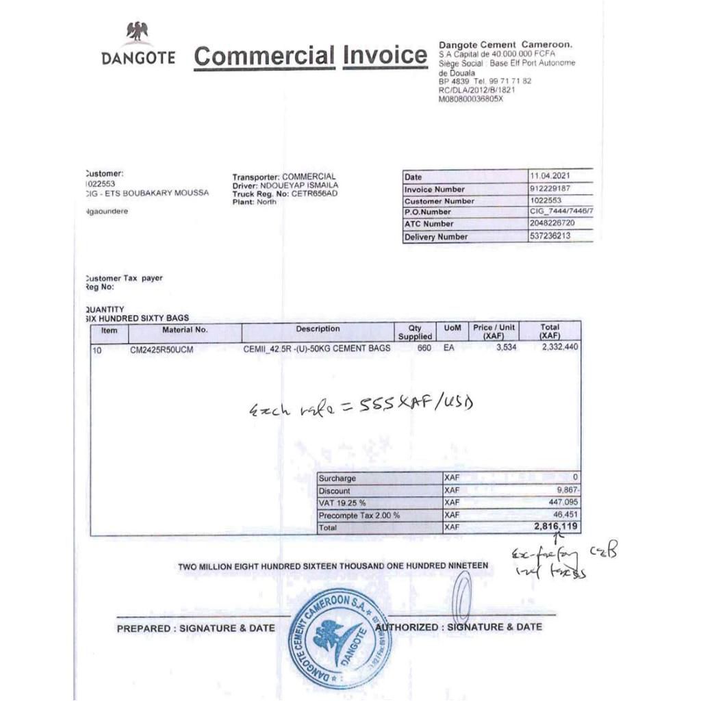 Dangote: Cement price from our factories is between N2,450 and N2,510 per bag, VAT inclusive