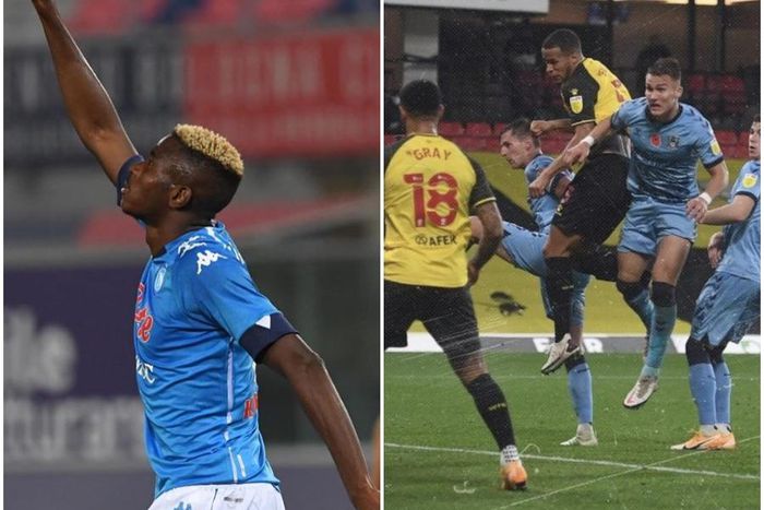Victor Osimhen and William Troost-Ekong (Instagram/Watford and Napoli)