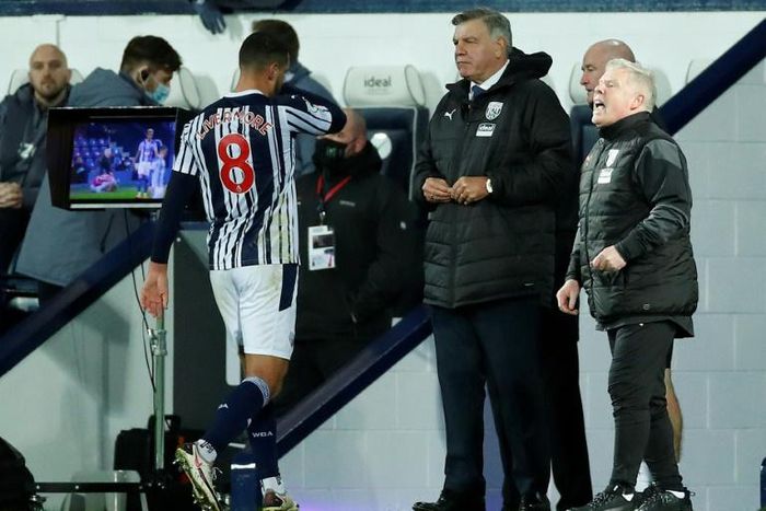 Sam Allardyce's first game in charge of West Brom ended in a 3-0 defeat by Aston Villa - and a red card for Jake Livermore