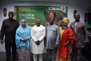 L-R: Amb. Nicholas Ella; Consul-General of Nigeria in Atlanta Mrs Amina Smaila; Permanent Secretary, Ministry of Foreign Affairs, Amb. Gabriel Aduda; Consul-General of Nigeria in New York Amb. Lot Egopija; Culture Ambassador of the Consulate-General, M...