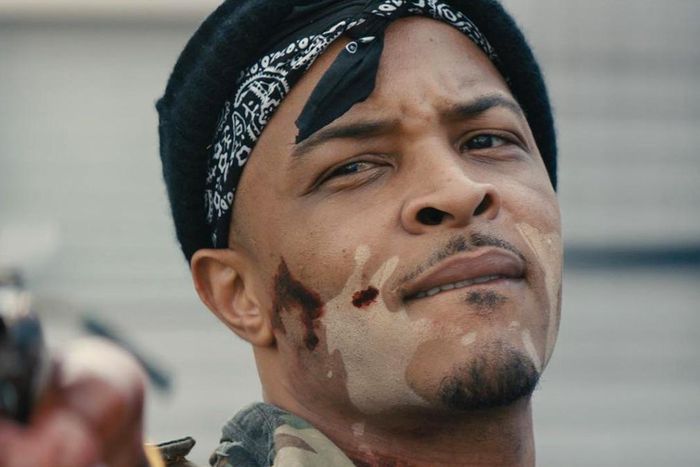 T.I plays a local drug dealer in 'Cut Throat City'  [Twitter/@bossip]