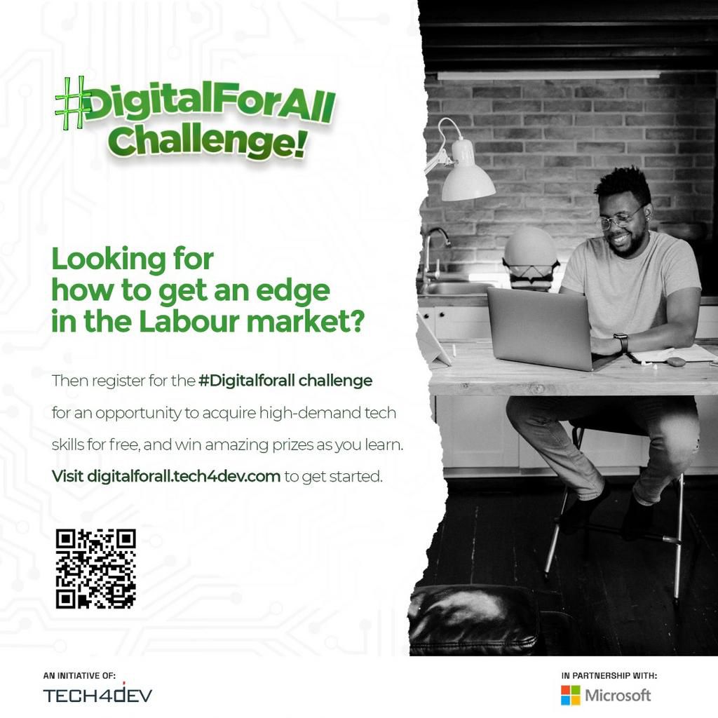 Microsoft partners Tech4Dev to train 400,00 Nigerian youths on digital skills acquisition for FREE