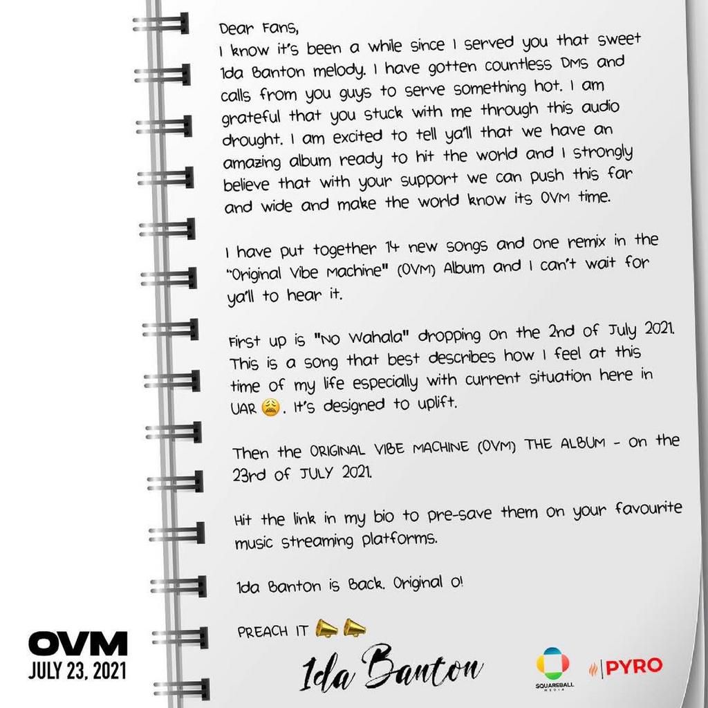 1da Banton announces new project 'Original Vibe Machine (OVM)' The Album