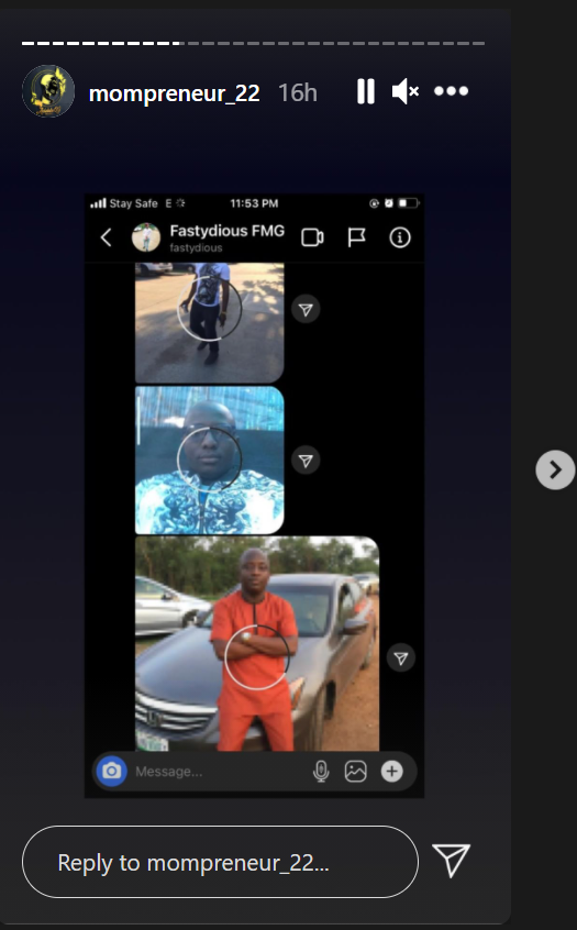 Model exposes chat with married man who offered half a million naira for sex. [Instagram/mompreneur22]