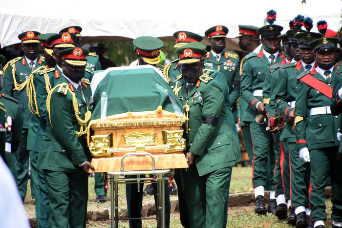 Gen. Attahiru, 10 other officers buried amidst tears in Abuja