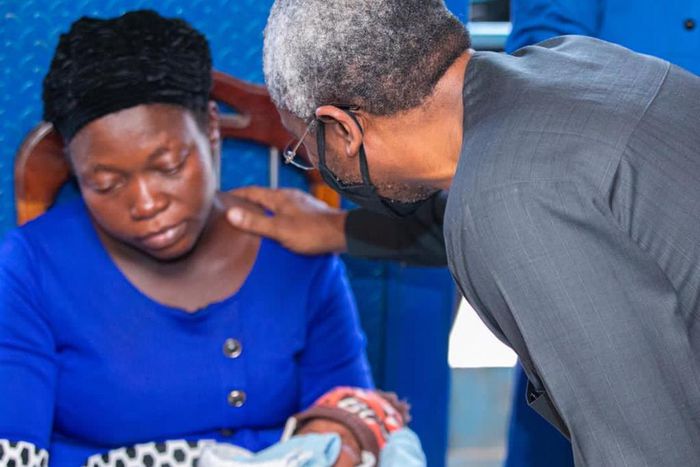 Josephine Okekeke with Femi Gbajabiamila [Premium Times]