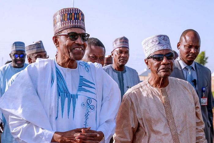 President Muhammadu Buhari and Guinean President Alpha Conde  in Daura [Twitter/@BashirAhmaad]
