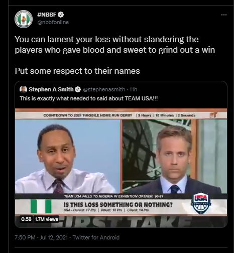 NBBF and Stephen A. Smith