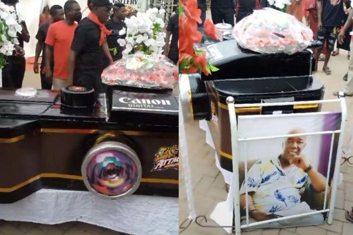 Kumawood actor goes home in 'digital canon camera' coffin (PHOTOS)
