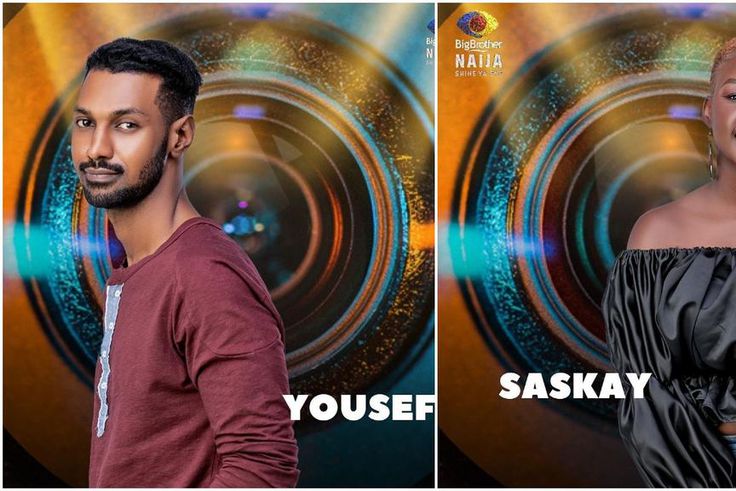 The two evicted housemates Yousef and Saskay [Instagram/BigBroNaija]