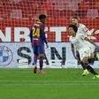 Sevilla's French defender Jules Kounde scored a brilliant opening goal against Barcelona on Wednesday.
