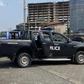 Police van at the Lekki toll gate on Monday, December 7, 2020 (Twitter: @SeyitanAtigarin)