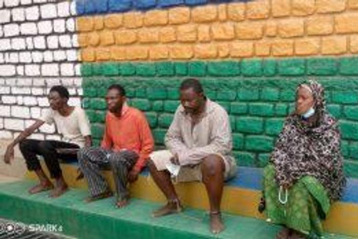 The four suspects arrested over kidnap and murder of a 6-year-old child in Kaduna. (NAN)