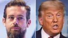 Twitter CEO Jack Dorsey, left, and President Donald Trump.