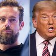 Twitter CEO Jack Dorsey, left, and President Donald Trump.