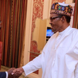 Governor Godwin Obaseki (left) with President Muhammadu Buhari (right) [Presidency]