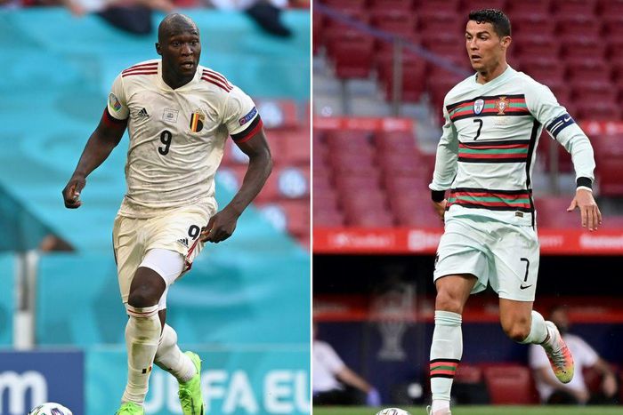 Romelu Lukaku (L) and Portugal's forward Cristiano Ronaldo and Belgium striker Romelu Lukaku will recommence their domestic rivalry on the Euro 2020 stage