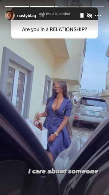 Instagram comedian NastyBlaq showing off TolaniBaj on IG [Instagram/NastyBlaq]