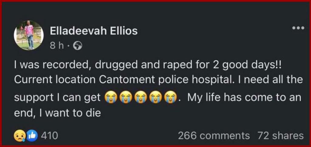 Ghanaian lesbian Ella Deevah Ellios narrates how she was ganged-raped (Screenshot)