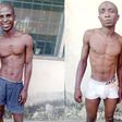 Suspected robbers pose for the cameras after being arrested by security operatives