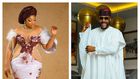 Ebuka and Omotola looking exquisite in aso-ebi {instagram}