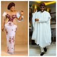 Ebuka and Omotola looking exquisite in aso-ebi {instagram}