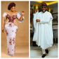 Ebuka and Omotola looking exquisite in aso-ebi {instagram}