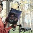 Lupita Nyong'O recording the audiobook for 'Sulwe' [Popsugar]