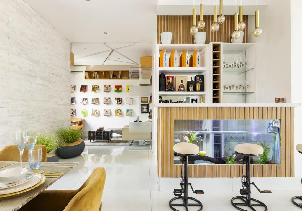 Burna Boy's living area exhibited for Architectural digest