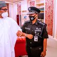 President Muhammadu Buhari with the Inspector-General of Police, Usman Baba Alkali [Presidency]