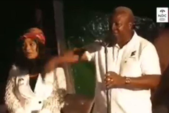 Mahama ‘sacks’ annoying vuvuzela-blowing party supporter from rally ground