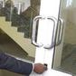 The Lagos CJ, Justice Kazeem Alogba, opening the door to the newly built Osbourne Courthouse on Thursday